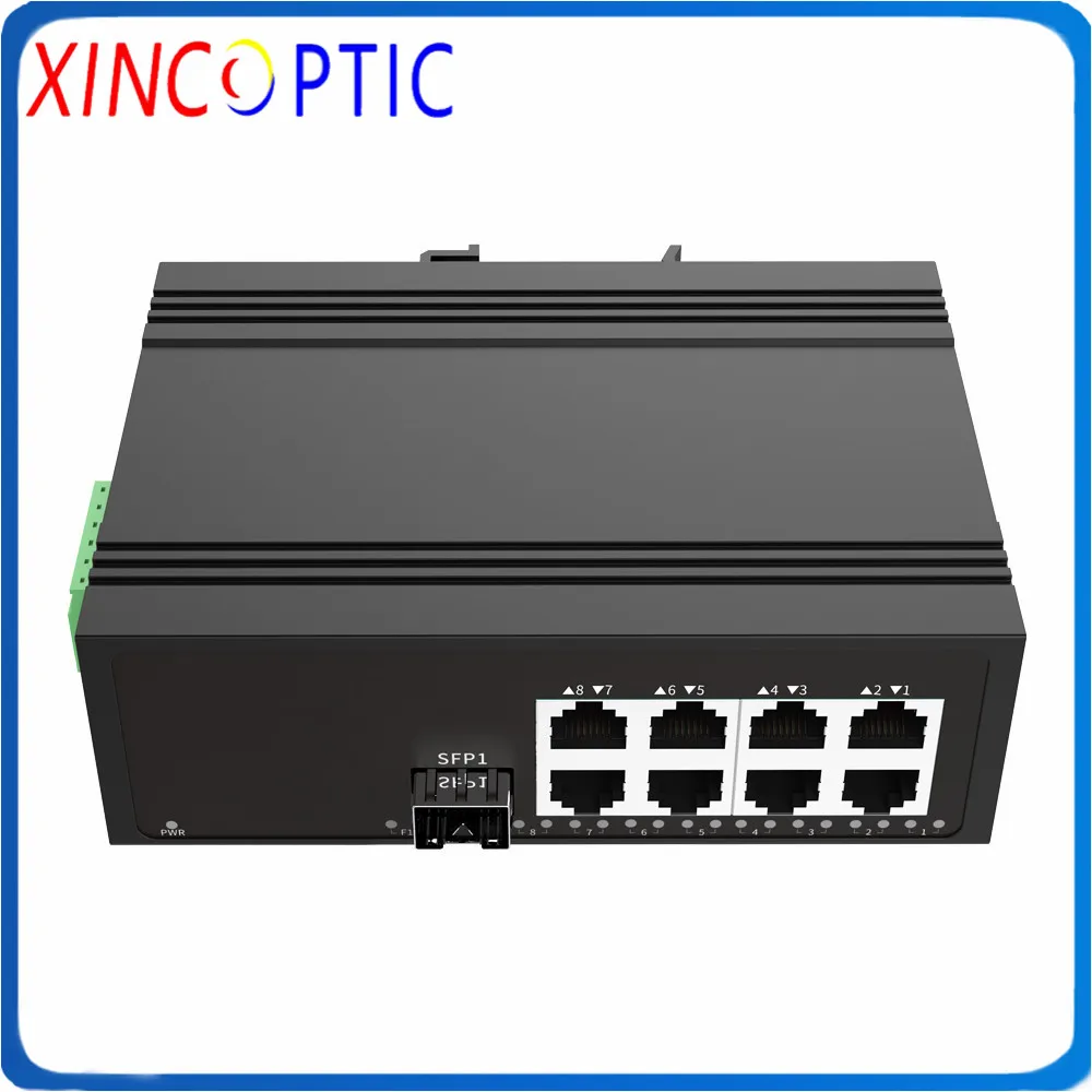 1SFP 1000M + 8RJ45 10/100M за исключением SFP промышленный 9 порт 10/100BASE T неуправляемый Ethernet
