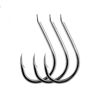 Рыболовные крючки с зазубриной, 100 шт.лот, 7 размеров, черные круглые высокоуглеродистые стальные заостренные приманки, снасти, прочные толстые тонкие рыболовные крючки, приманка