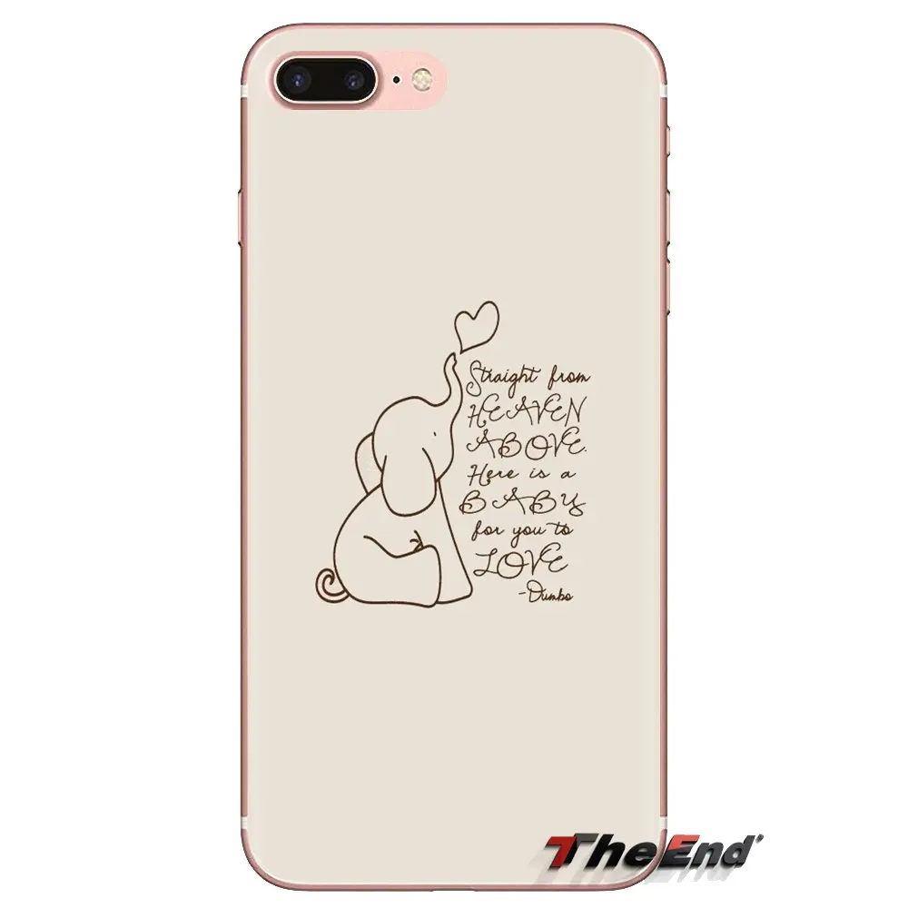 Чехол для корпуса телефона Дамбо Маленький слон с крыльями huawei G7 G8 P7 P8 P9 P10 P20 P30 Lite