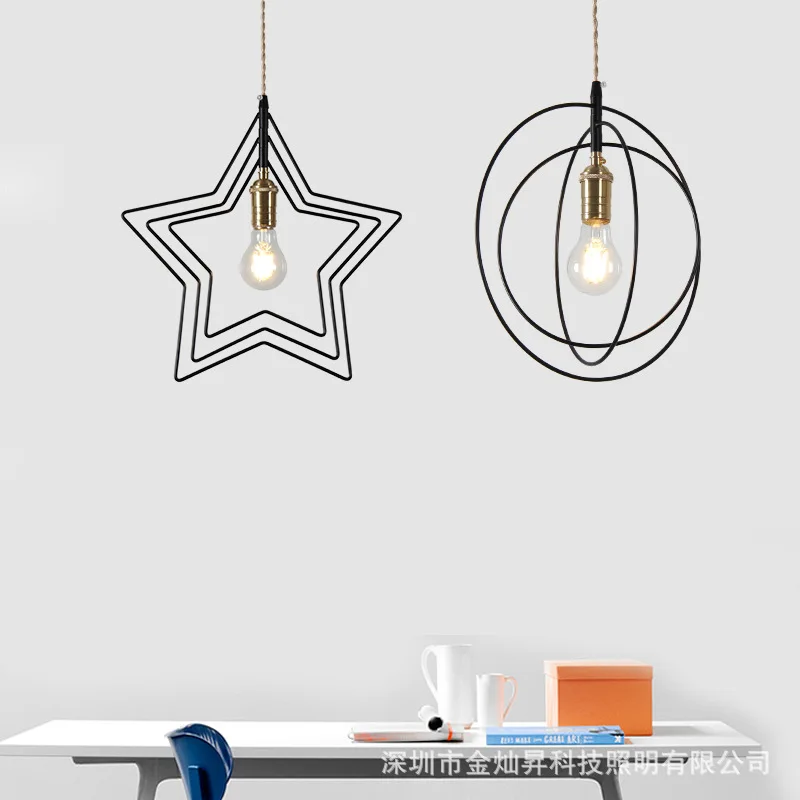 Маленькая люстра с одной головкой простой современный креативный прикроватный