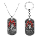 Ожерелье Metro Exodus для мужчин, ювелирное изделие в стиле ретро, с подвеской в виде жетона с черепом, собака, длинная короткая цепь, хороший подарок
