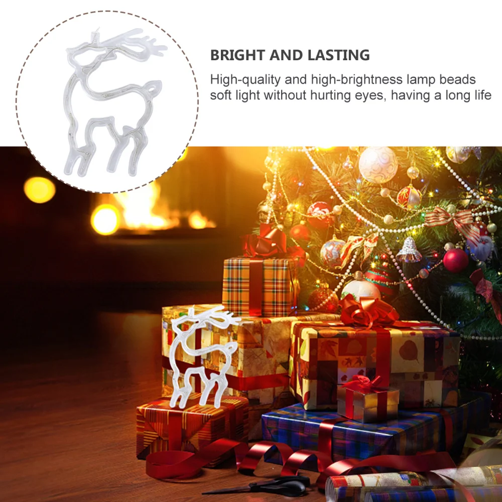 

1pc Creative Christmas Elk Light Party Light Decor for Home Bedroom Window