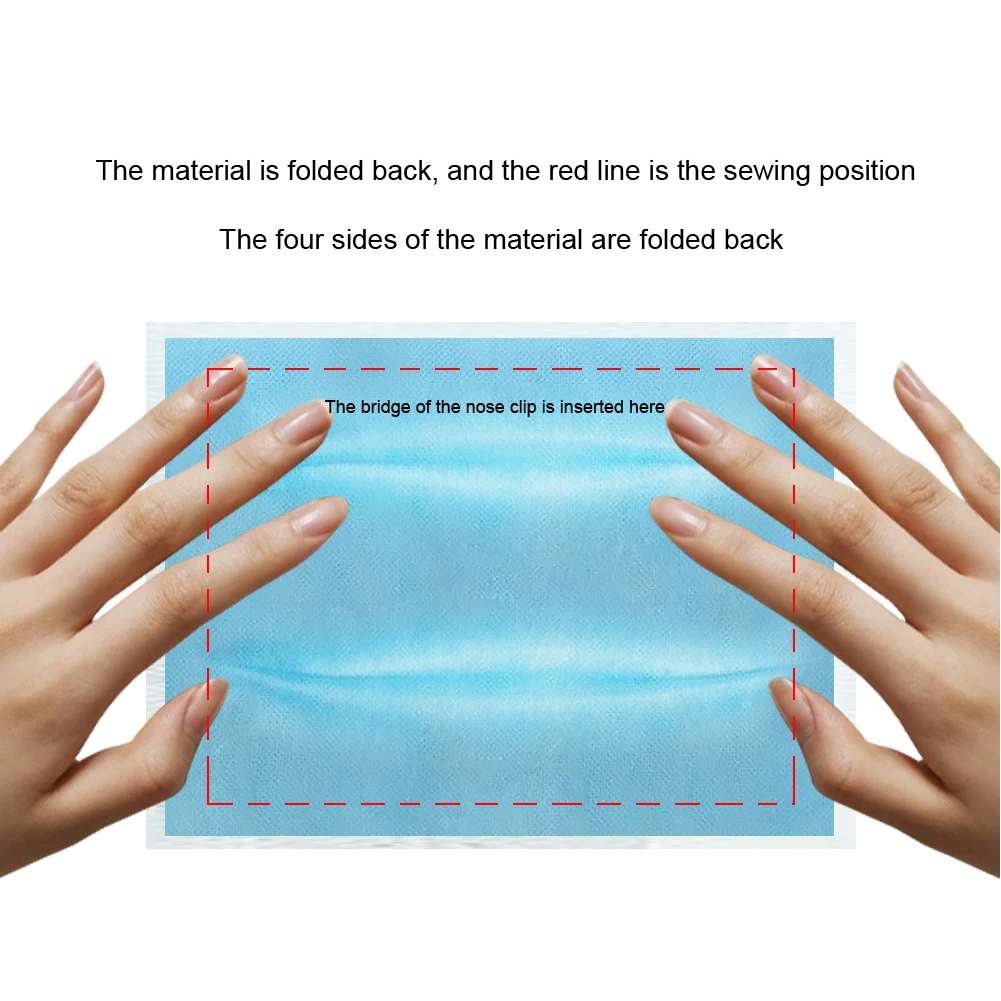 1 м DIY Маски для лица одноразовые 3 слоя Пылезащитная Маска Анти-пыль маска рта