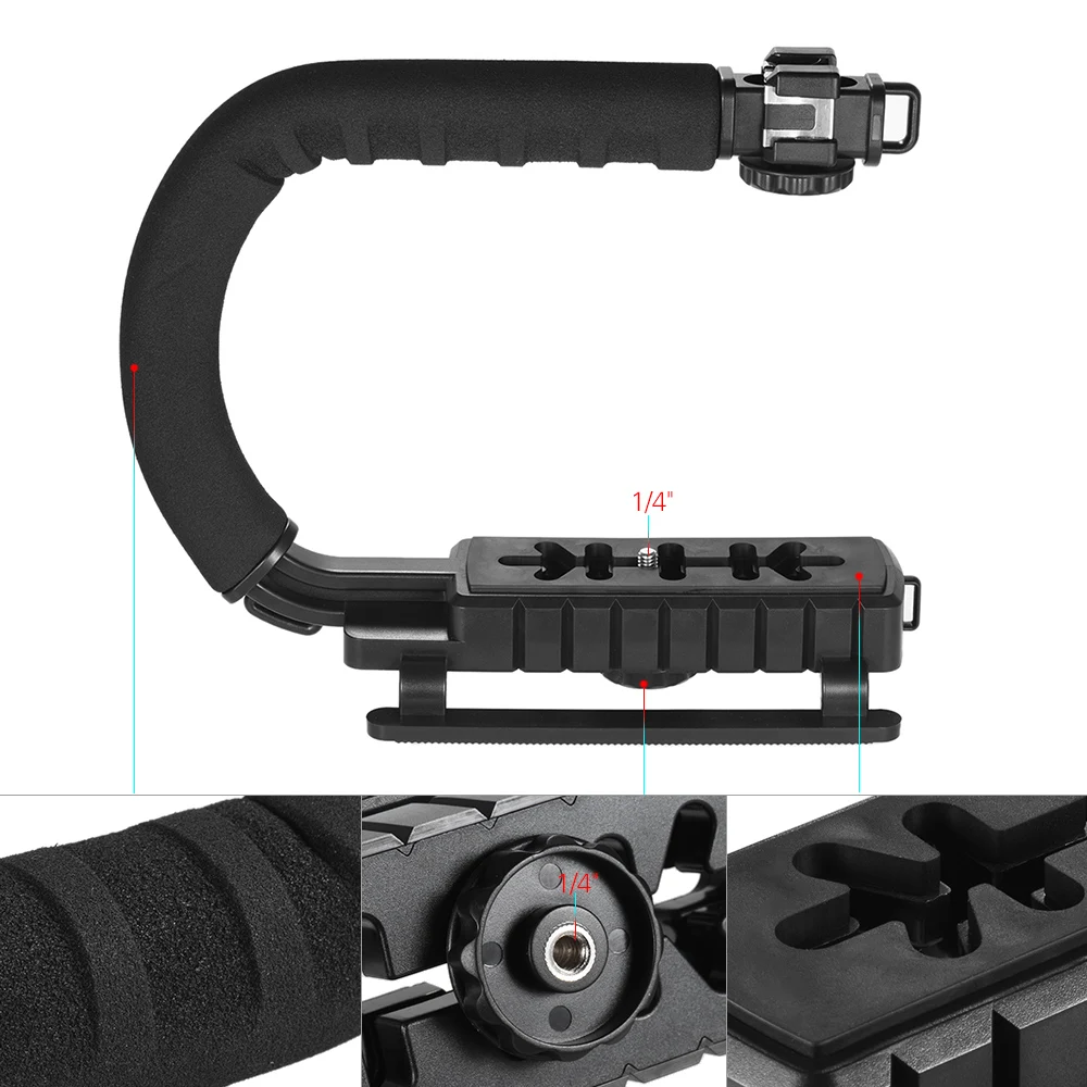 U образный кронштейн с ручкой для видео ручной стабилизатор держатель 1/4