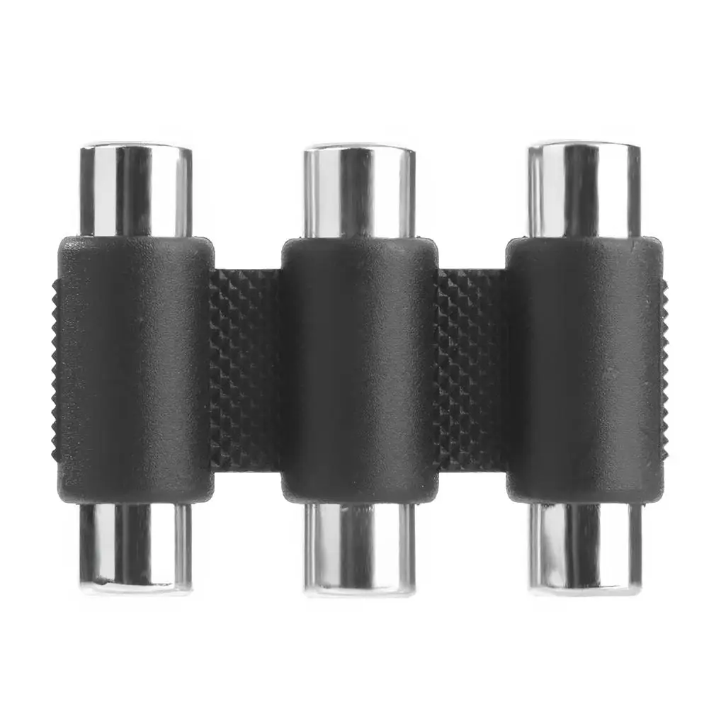 ALLOYSEED 3RCA rca штекер Женский соединитель AV видео аудио кабель адаптер
