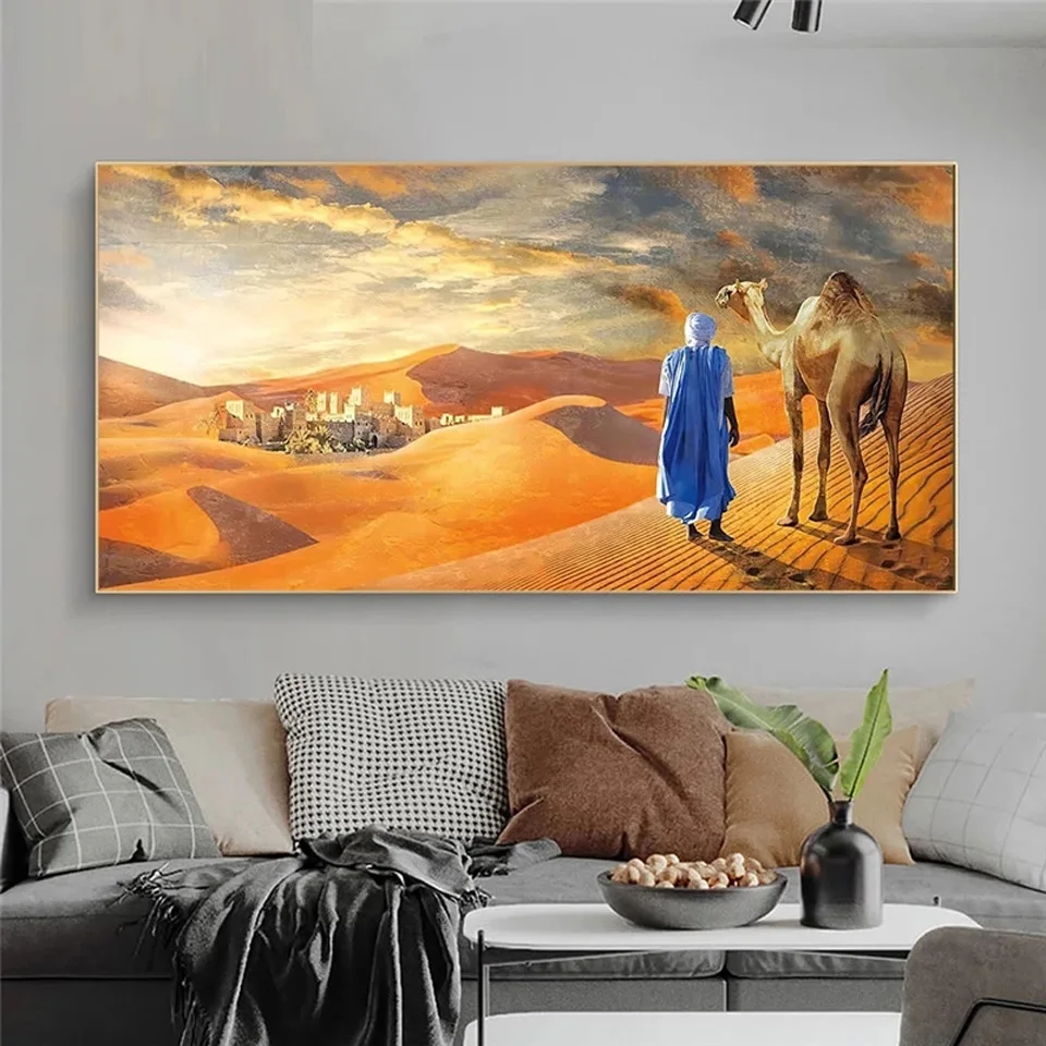 

Diamond Painting "Oriental Tuareg Painting in the Desert Landscape" Decoration Full Square/Round Drill,Diamond Embroidiery,