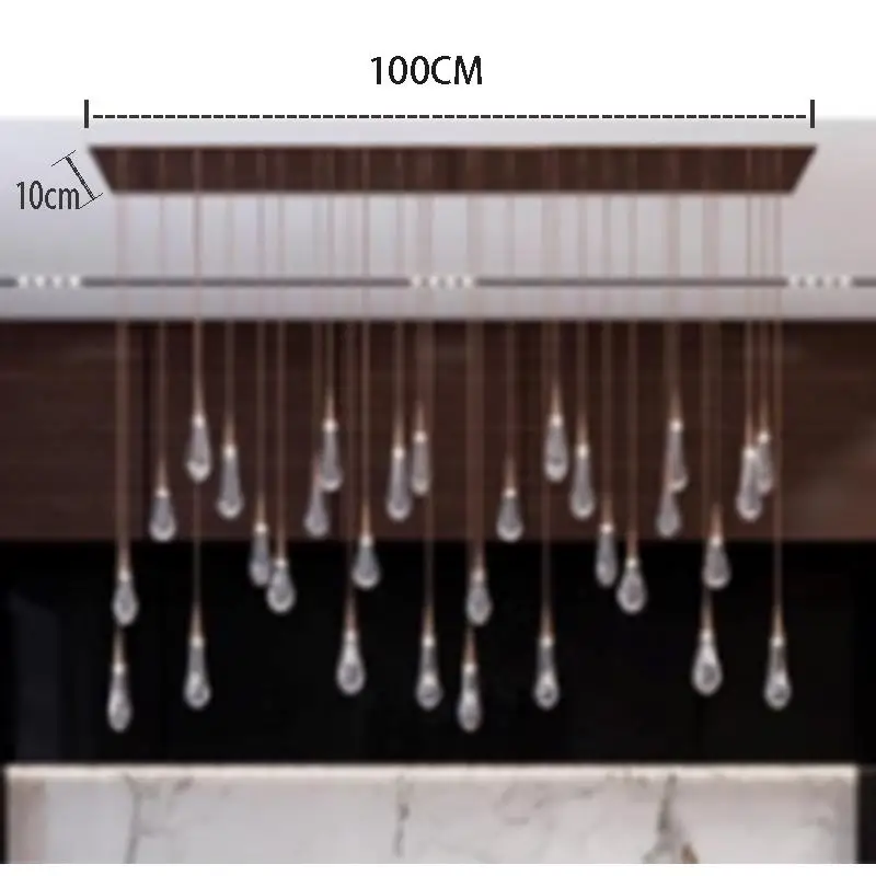 

Modern Crystal Chandelier Ceiling Lighting Drop Led Hanglamp Villa Restaurant Living room dining room pendant lamp fixtures