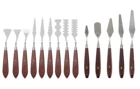 Набор для рисования из нержавеющей стали, деревянная ручка, 14 шт.