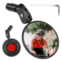 1pc universal bicycle rearview handlebar mirrors cycling rear view mirror adjustable mtb bike silicone handle rearview mirror