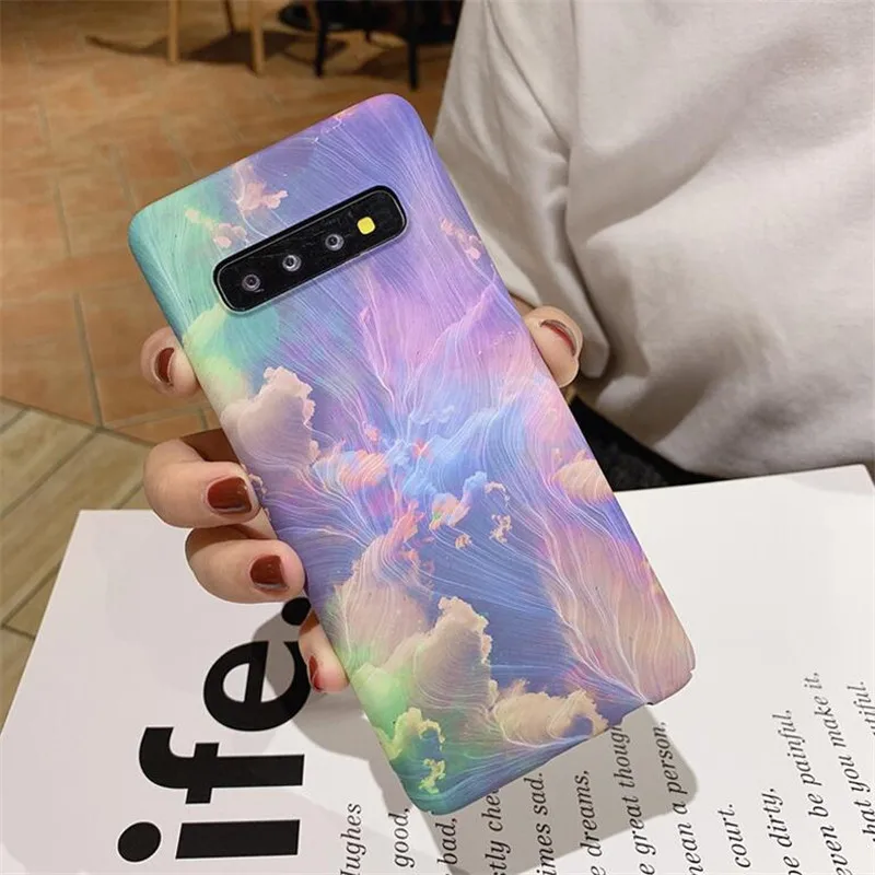 3D рельефный матовый чехол для samsung Galaxy S10 Plus S10e S9 S8 Note 10 9 8 S7 edge + E из поликарбоната с