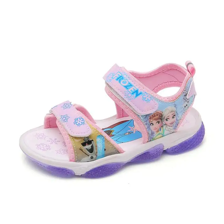 Сандалии Детские летние дышащие Нескользящие со светодиодной подсветкой -