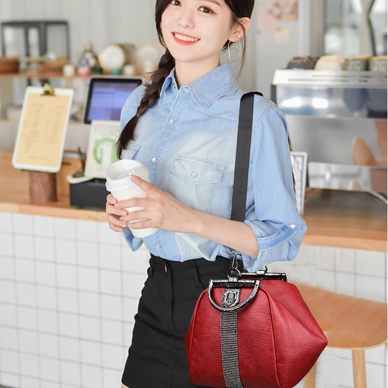 Женский рюкзак 3 в 1 черные кожаные роскошные дамские сумочки дорожные плетеные