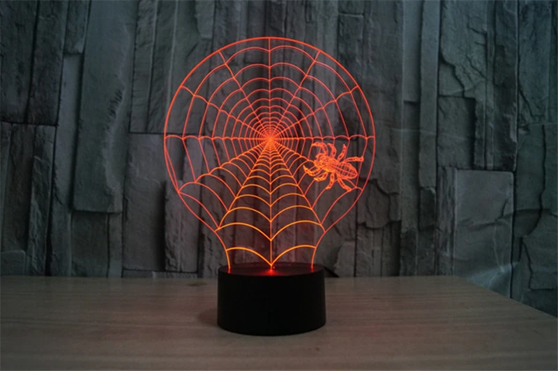 Реквизит для страшвечерние на Хэллоуин Красочный ночник искусственные пауки