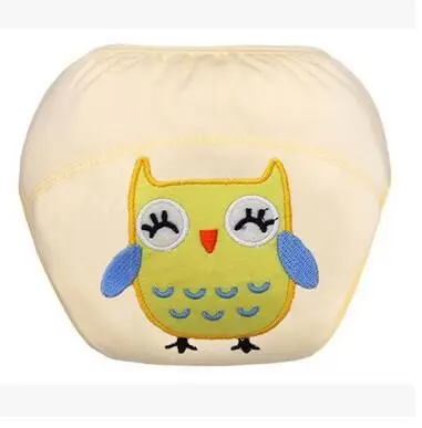 Owl 1 шт. милый ребенок Подгузники многоразовые памперсы, тканевые Подгузники моющиеся для младенцев; Детские хлопковые тренировочные штаны трусы детских подгузников, смены - Цвет: Owl