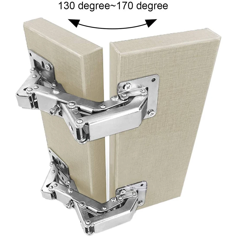 2pcs 170 degree hinge for corner cabinet door kitchen thick door hinges angle can adjusted 130 170 degrees no need hole hinge free global shipping