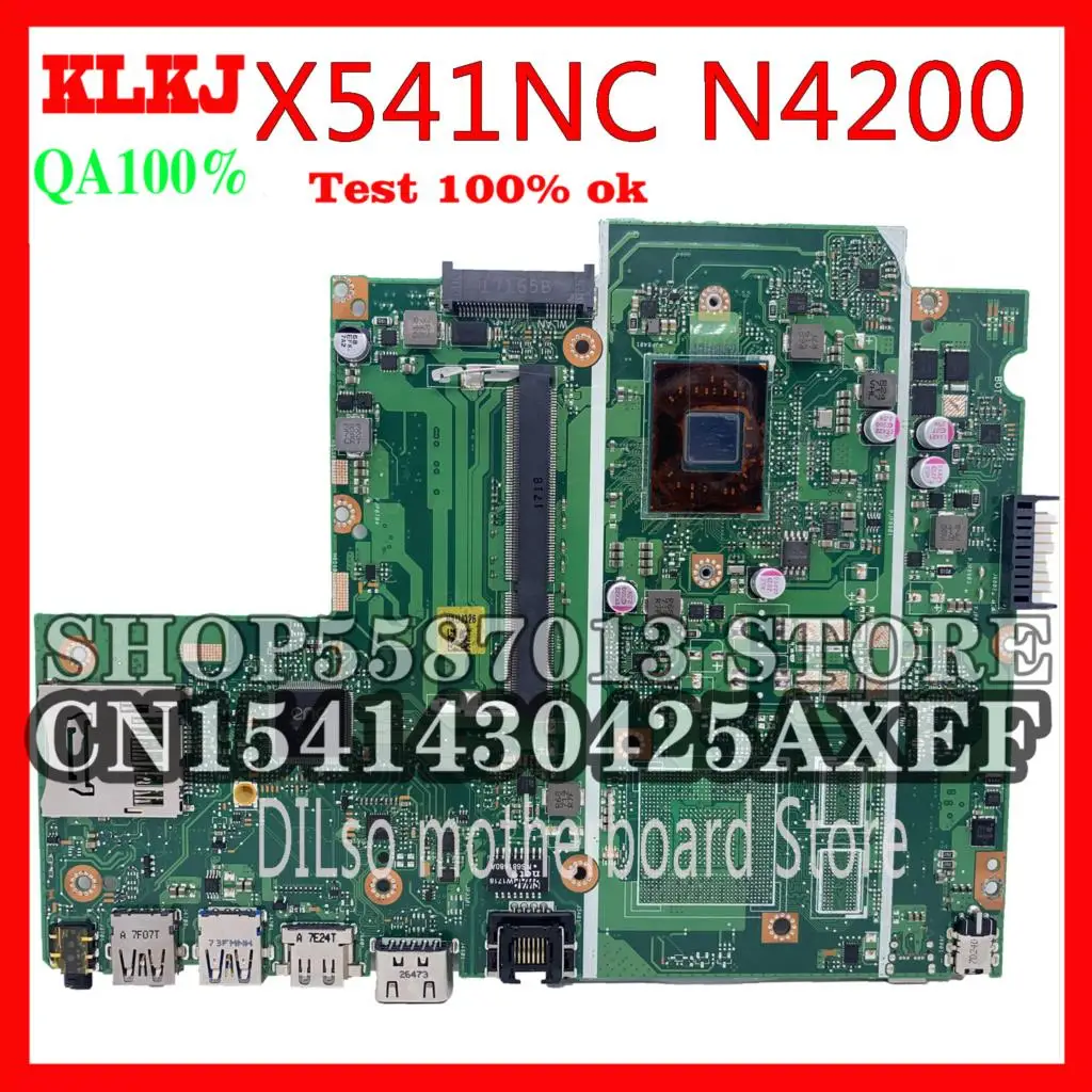 KLKJ X541NA REV2.1, подходит для ASUS X541NC X541N N4200, рабочая материнская плата 100%