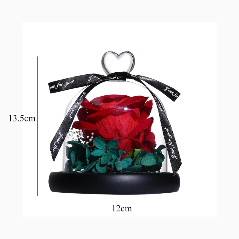 

Flower Rose In Glass Flasks Receive Immortal Flower In Glass Cover Romantic Gift For Lovers Birthday Gifts Home Culture