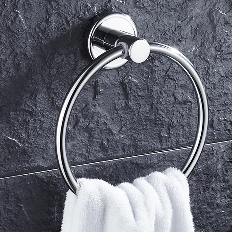 

Towel Ring Without Punching 304 Stainless Steel High Quality Antirust And Anticorrosion Toilet Circular Bathroom