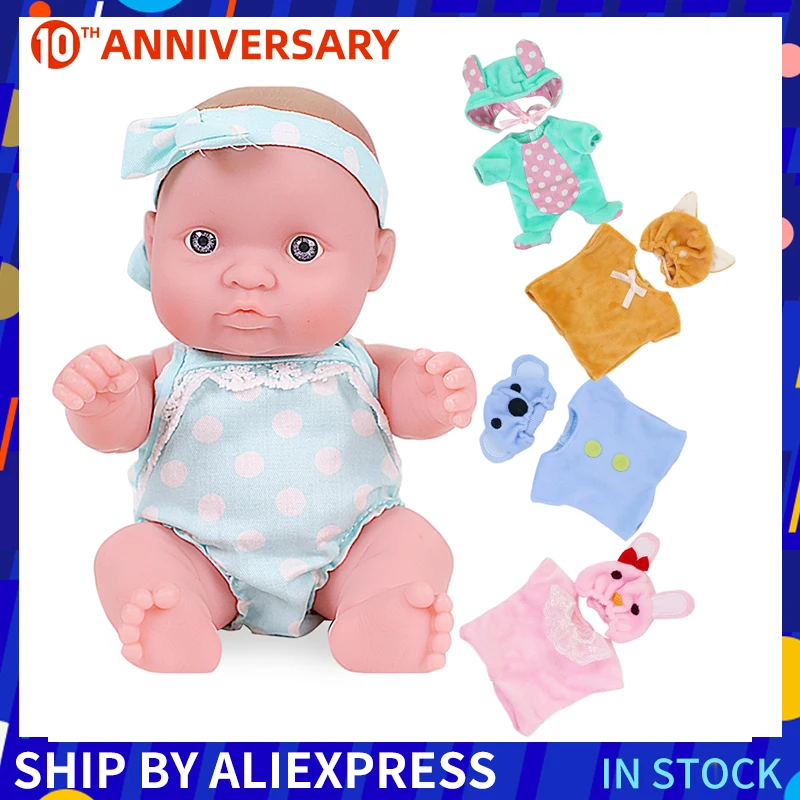 8 дюймов реалистичные куклы Bebe Reborn игрушки синий щенок одежда мягкий силиконовый