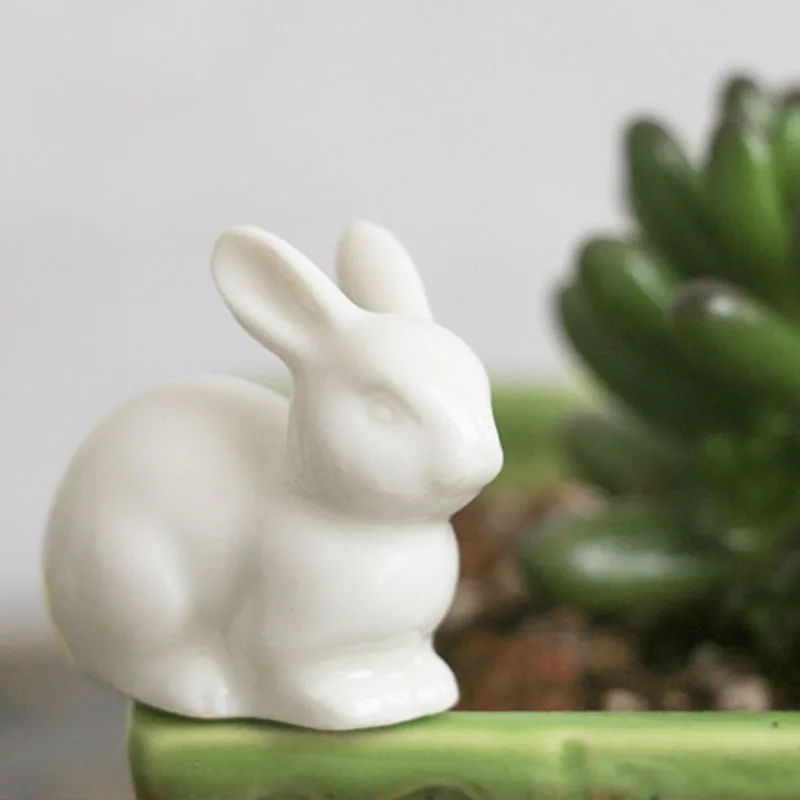 Прекрасный керамический кролик семейный Заяц в скандинавском стиле белое