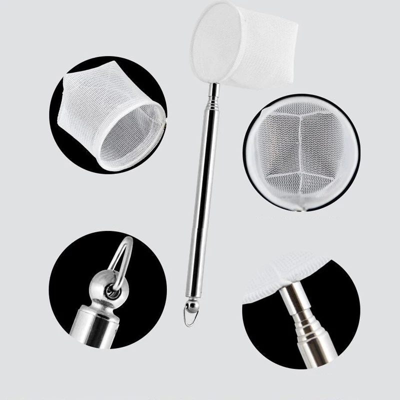 Выдвижная аквариумная сетка 3D прочная круглая квадратная для чистки рыб