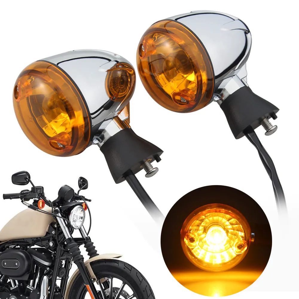 

Motorcycle Halogen Front Turn Signal Lights Amber Indicators Relocation FOR INDIAN SCOUT Sixty BOBBER 2014-2020