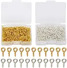 Винтовые мини-штифты с петлей для изготовления ювелирных изделий, с жемчужными бусинами, винты 300, застежки для браслетов, самодельные серьги, резьбовые крюки шт.