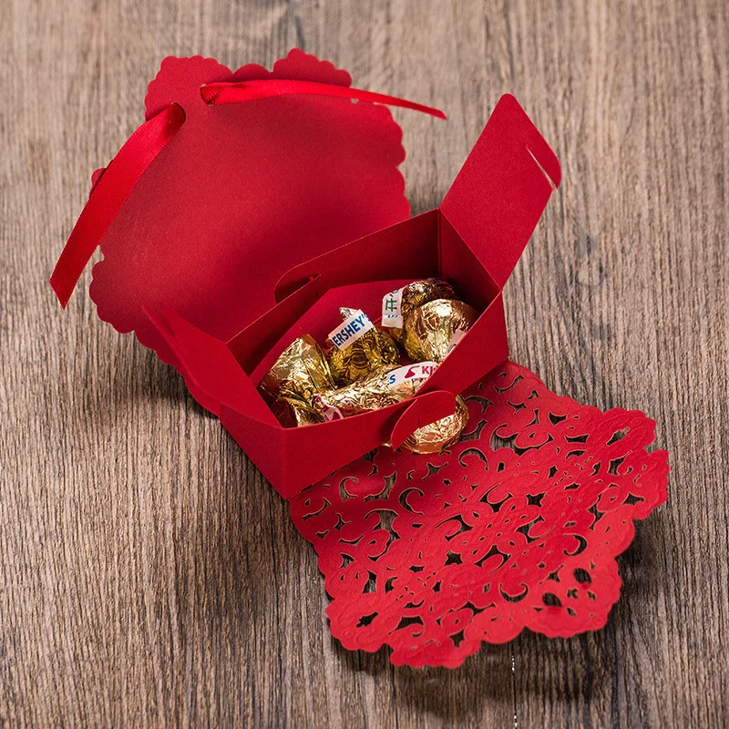 Резная коробка для торта и конфет из золотой фольги 5 шт. Свадебная детского душа