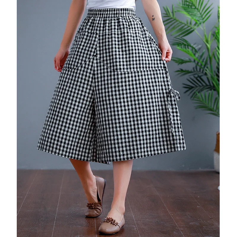 Брюки женские с широкими штанинами завышенной талией Свободные повседневные