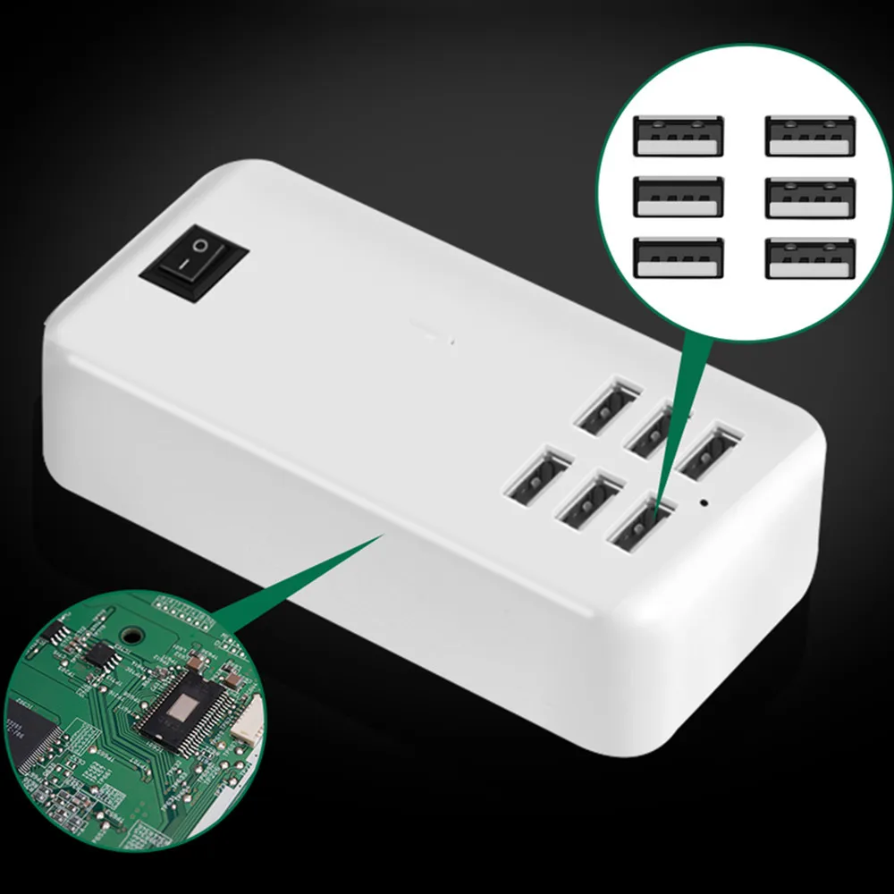 Многопортовый 30 Вт 6USB быстрое зарядное устройство для IPhone Android адаптер Tablete EU US UK Pulg блок питания для Xiaomi huawei samsung