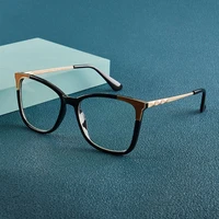 glasses for female full rim metal frame eyewears square shape upsale anti blue light myopia spectacles