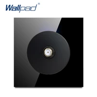 wallpad new arrival satellite tv socket outlet wall light switch crystal glass panel