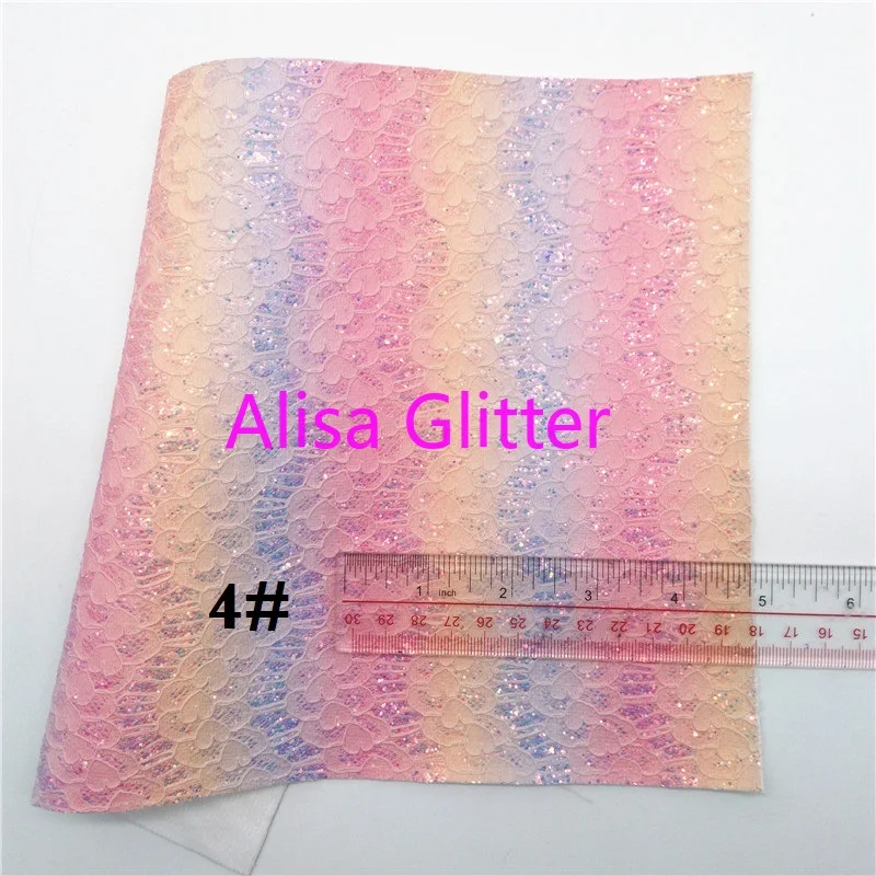 1 шт. блестящая розовая ткань Alisa размера A4 21 х29 см радужная искусственная кожа со