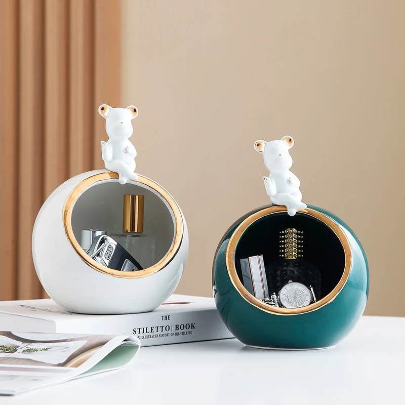 

Home Storage Craft Jars Ceramic Creative Ornaments Modern Simple Crafts Jewelry Storage Jars Snacks Bedroom Cocona Home