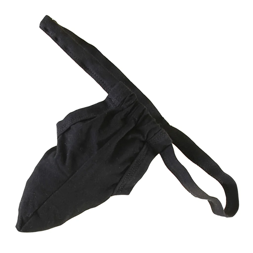 

Mens Sexy Nylon Cotton Backless G-string Thong Pouch Underwear -Black