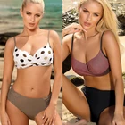 Соблазнительные бикини в горошек, женские купальники, новинка 2022, купальник с высокой талией, комплект бикини с пуш-ап, женская пляжная одежда из двух предметов, купальный костюм, бикини