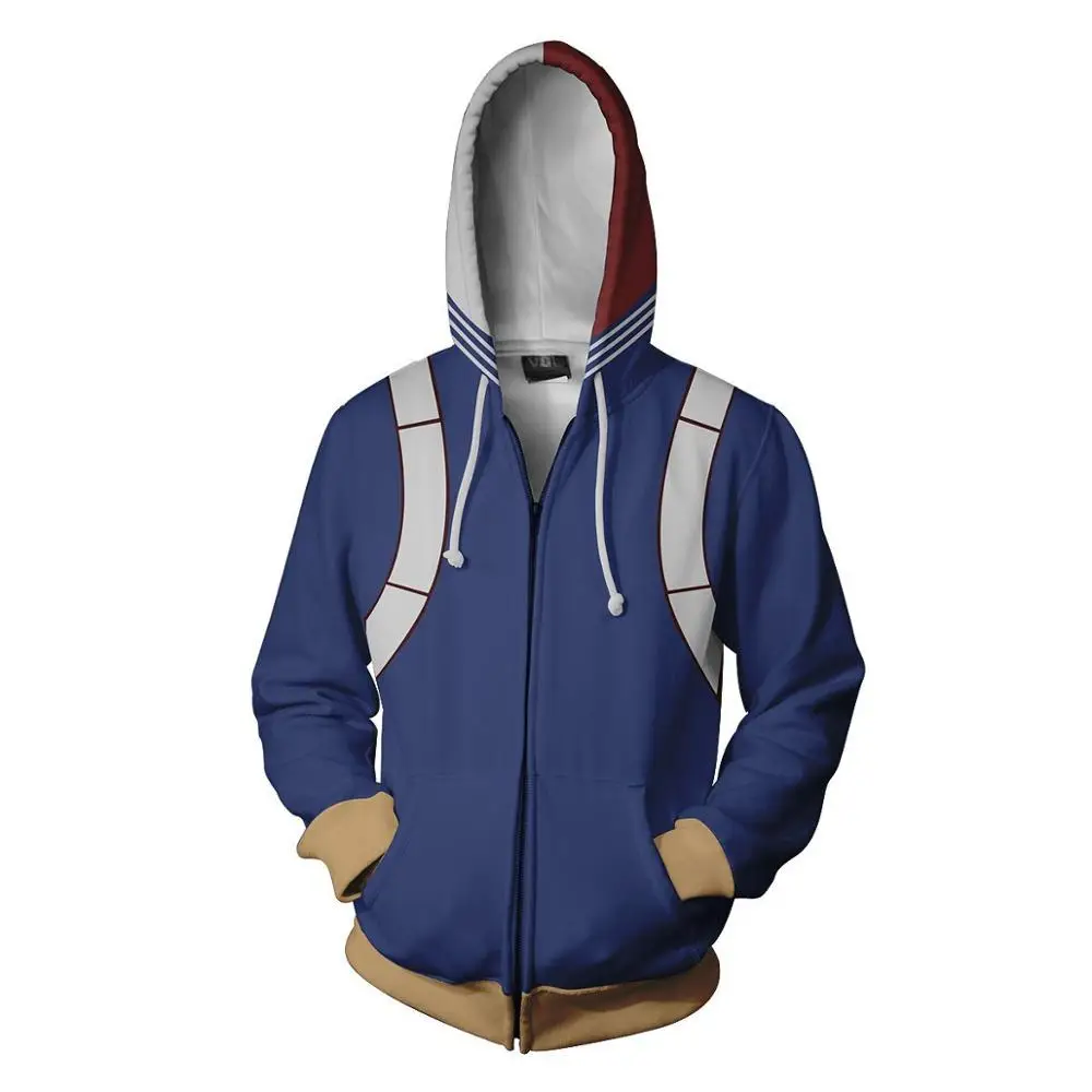 

New My Hero AcademiaTodoroki Shoto Hoodies Jackets Cosplay 3D printed My Hero Academia Hoodies Sweatshirts