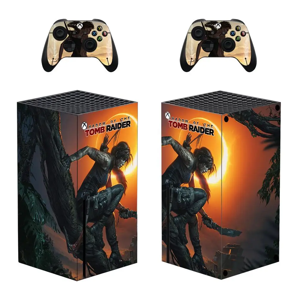 

Tomb Raider Skin Sticker Decal Cover for Xbox Series X Console and 2 Controllers Xbox Series X Skin Sticker Vinyl