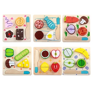 Деревянная игрушка, ролевые игры, головоломка, Обучающие игрушки, симуляция, кухонный набор, фрукты, овощи, десерт, игровой домик, игрушка для детей