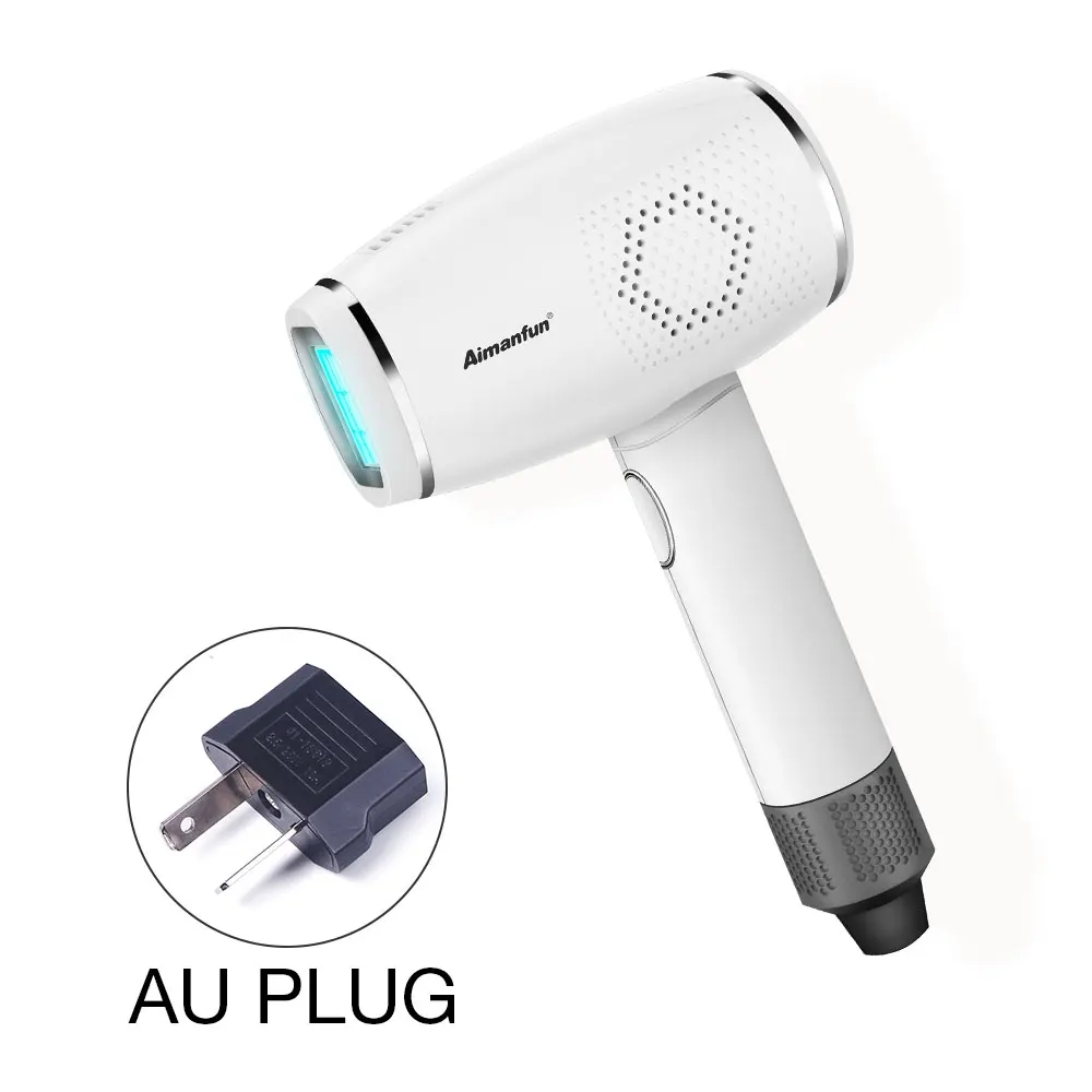 AU plug 300000 импульсное IPL лазерное устройство для удаления волос, перманентное удаление волос, ледяной холодный лазерный эпилятор, безболезненный 3в1 триммер для депилятора - Цвет: AU plug