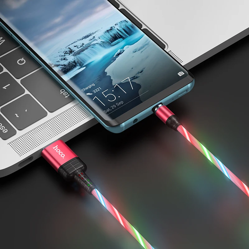 Магнитный USB кабель HOCO для быстрой зарядки с разъемом типа C магнитное зарядное
