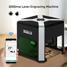 Лазерный гравировальный станок WAINLUX K6, портативный лазерный гравер с ЧПУ, поддержка ПК и Wi-Fi соединения, лазерное гравировка древесины, Диапазон 80*80 мм
