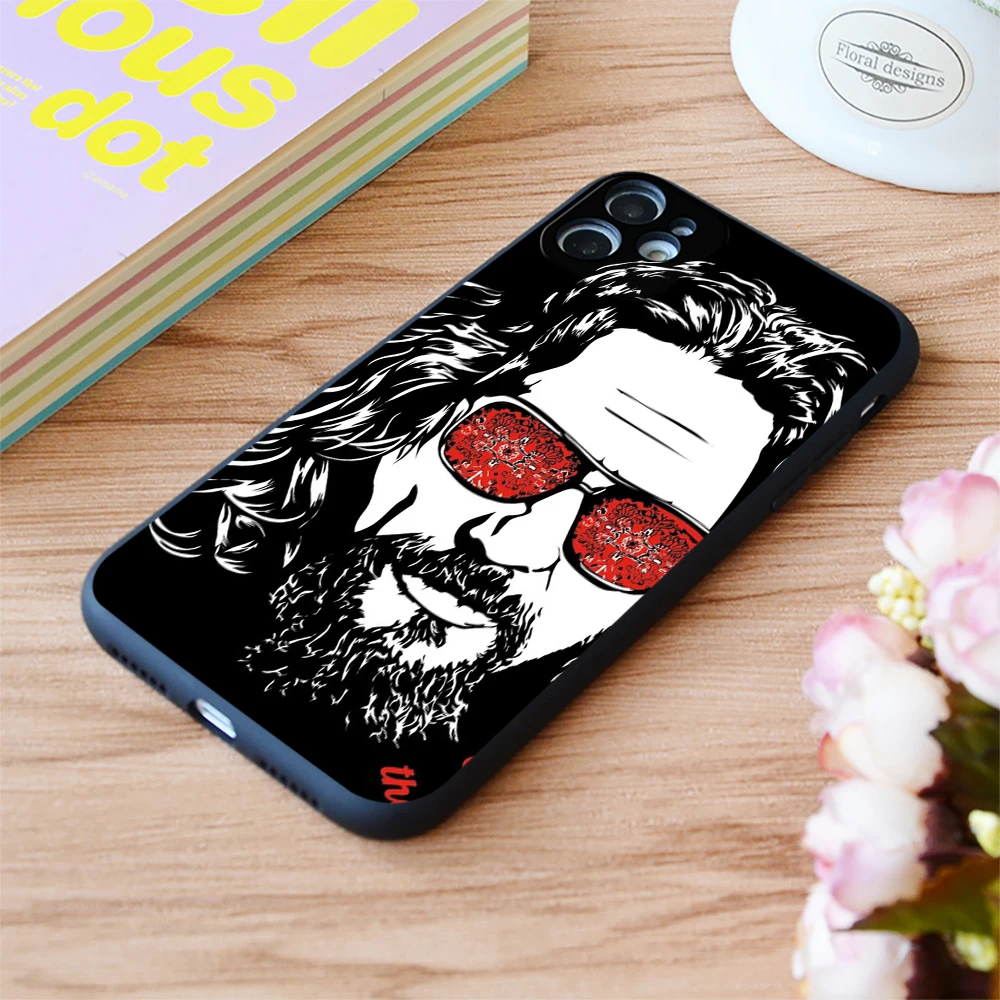 Для iPhone БОЛЬШОЙ ЛЕБОВСКИ чувак принт Мягкая матовая яблоко чехол для 6 7 8 11 12 плюс