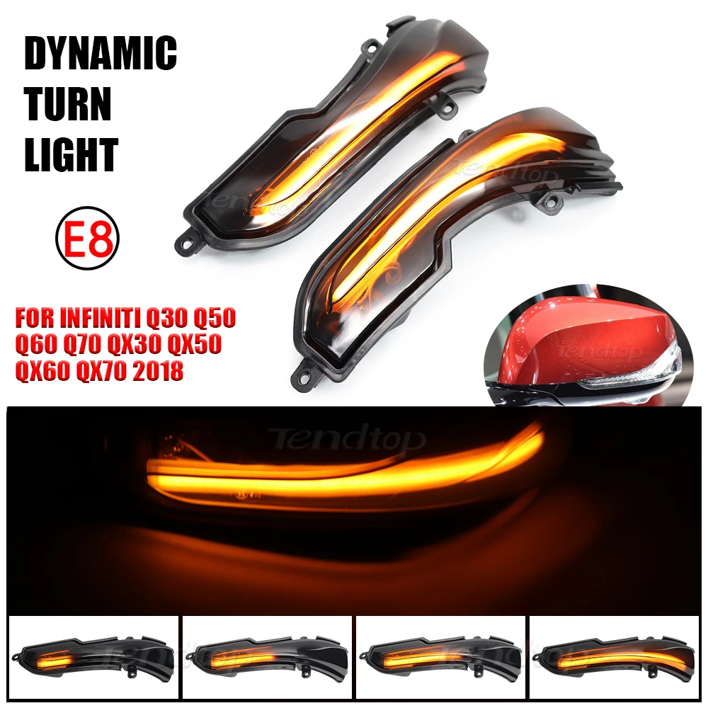 

2x For Infiniti Q30 Q50 Q60 Q70 QX30 QX50 QX60 QX70 2018 Dynamic Turn Signal Light Side Mirror Indicator Blinker Sequential Lamp