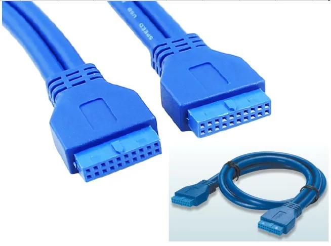 50 см 2 pulgadas основа 19 P/20 Pin конопля кабель 5 USB 3 0 типа f/F|Компьютерные кабели и