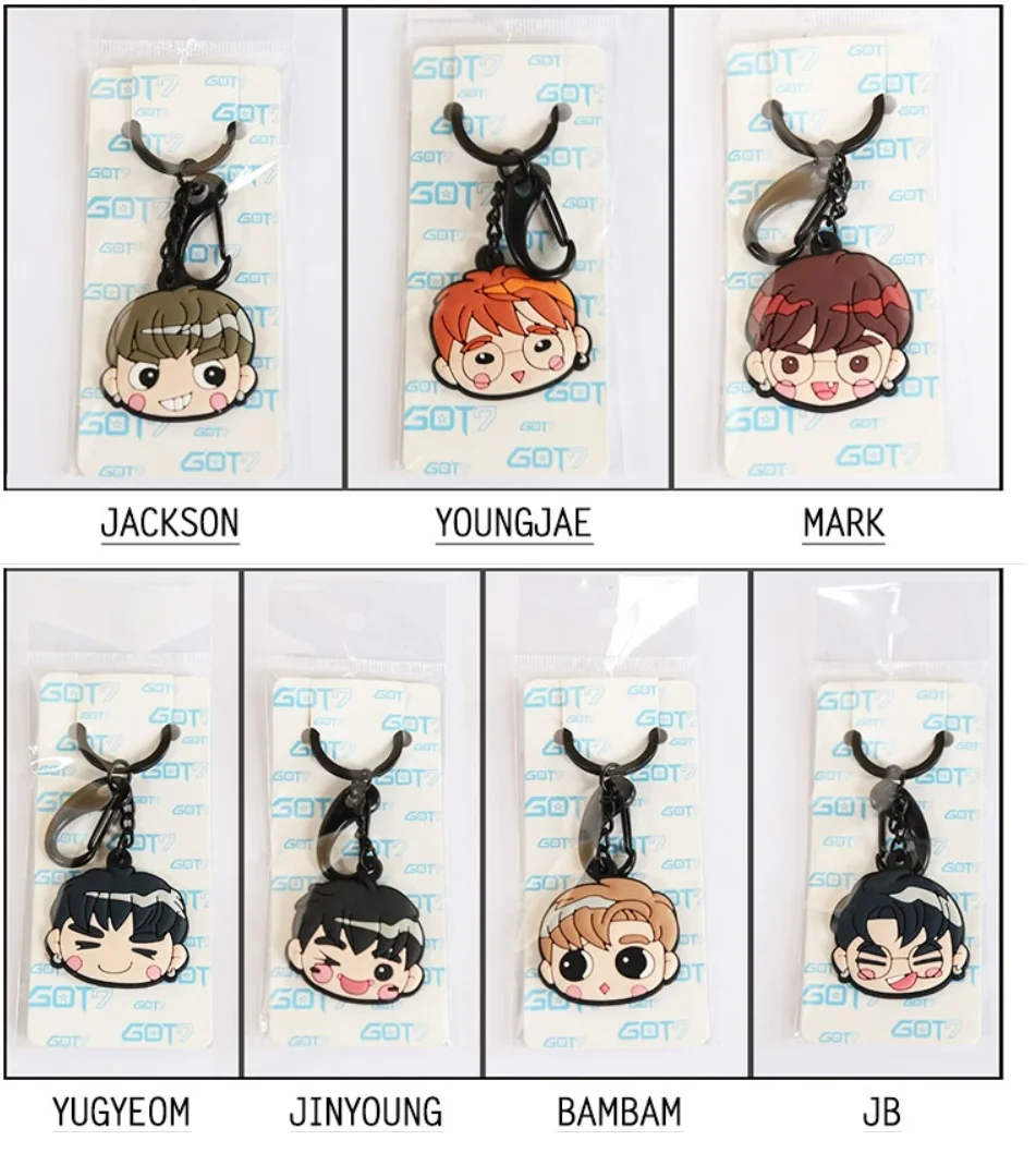 [MYKPOP] GOT7 JACKSON YOUNGJAE MARK BAMBAM голосовой брелок акриловый KPOP вентиляторы коллекция