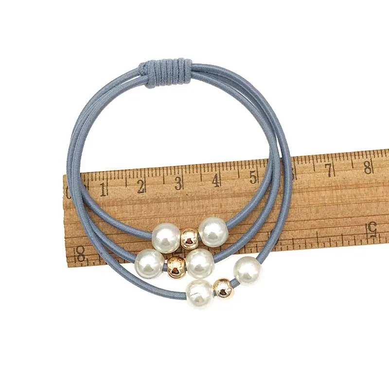 

10pcs/lot Women Hair Accessories Pearls Headbands Ponytail Holder Girls gum for hair Scrunchies Elastic Hair Bands Rubber Rope