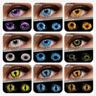 Цветные контактные линзы для глаз, ежегодные Красные линзы ed, зеленые, синие контактные линзы, 2 шт., косметические контактные линзы ed для учеников