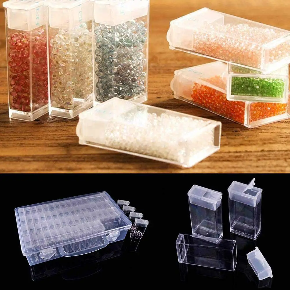 Органайзер для хранения 64 слота алмазная вышивка инструмент алмазной живописи