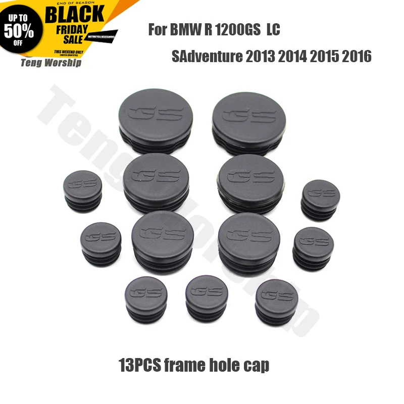 

13PCS Frame Hole Cover Caps Plug Decor For BMW R 1200GS R 1200 GS R1200GS LC Adventure 2013 2014 2015 2016 Frame Cap Set